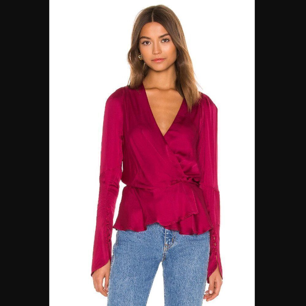 NWOT Revolve x Young, Fabulous, and Broke Avery Top in Cranberry | Size S